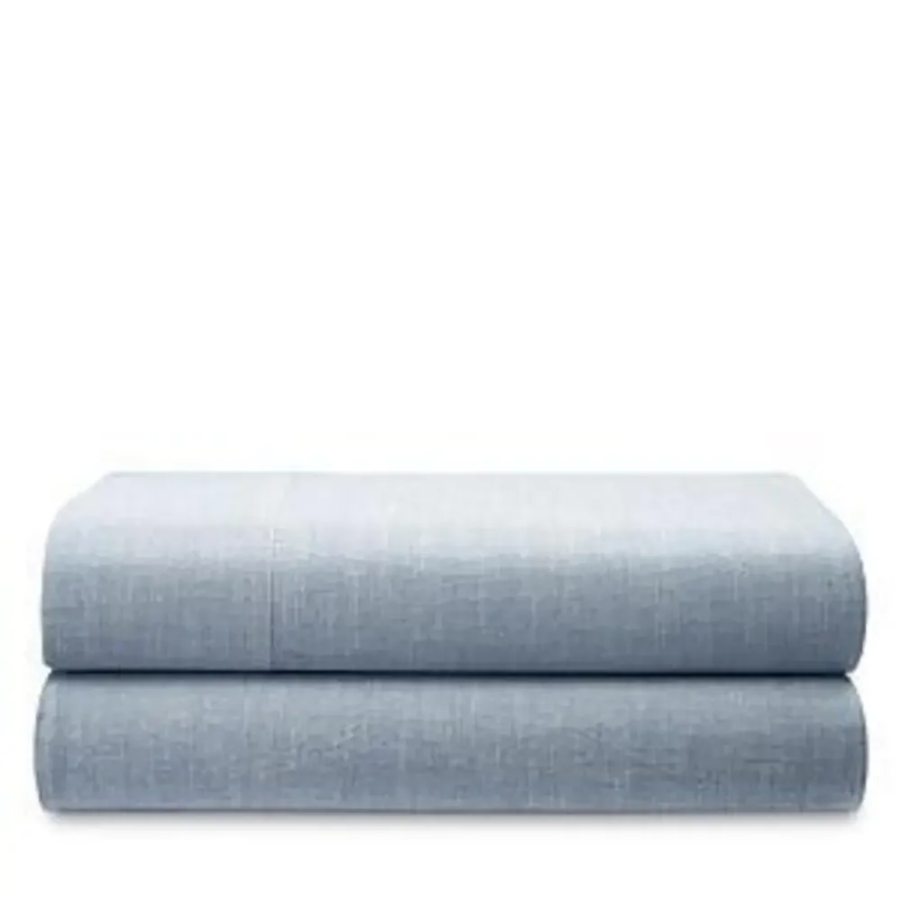 Ralph Lauren Cotton Chambray Fitted Sheet in Workshirt Chambray King
